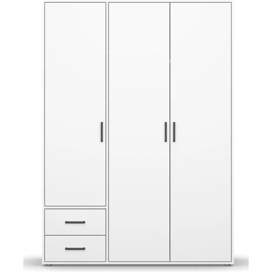 Drehtürenschrank Yarm, weiß