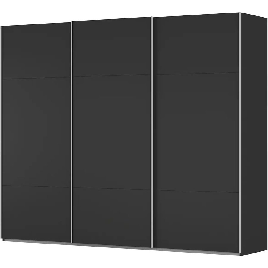 meinSchrank Schwebetürenschrank inklusive Zubehör Regina, schwarz