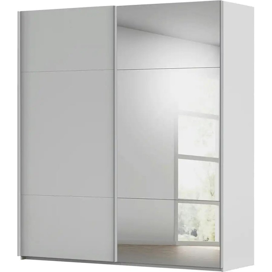 meinSchrank Schwebetürenschrank inklusive Zubehör Regina, grau
