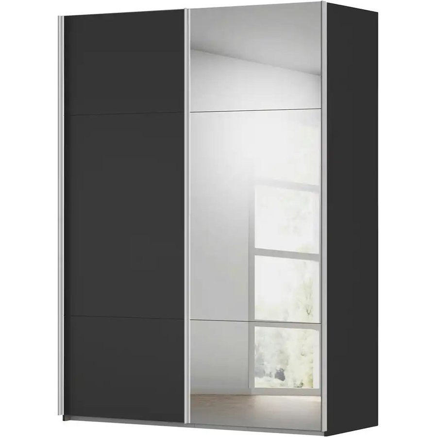 Kollektion Kraft Schwebetürenschrank inklusive Zubehör, schwarz