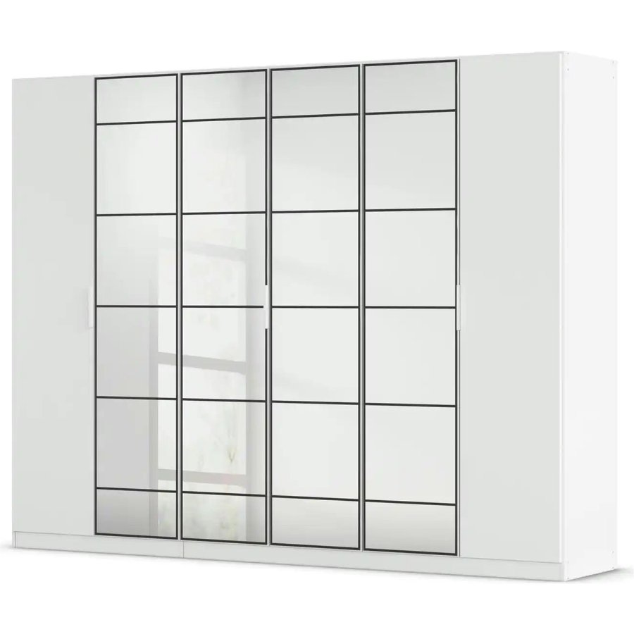 Kleiderschrank mit Spiegel, weiß
