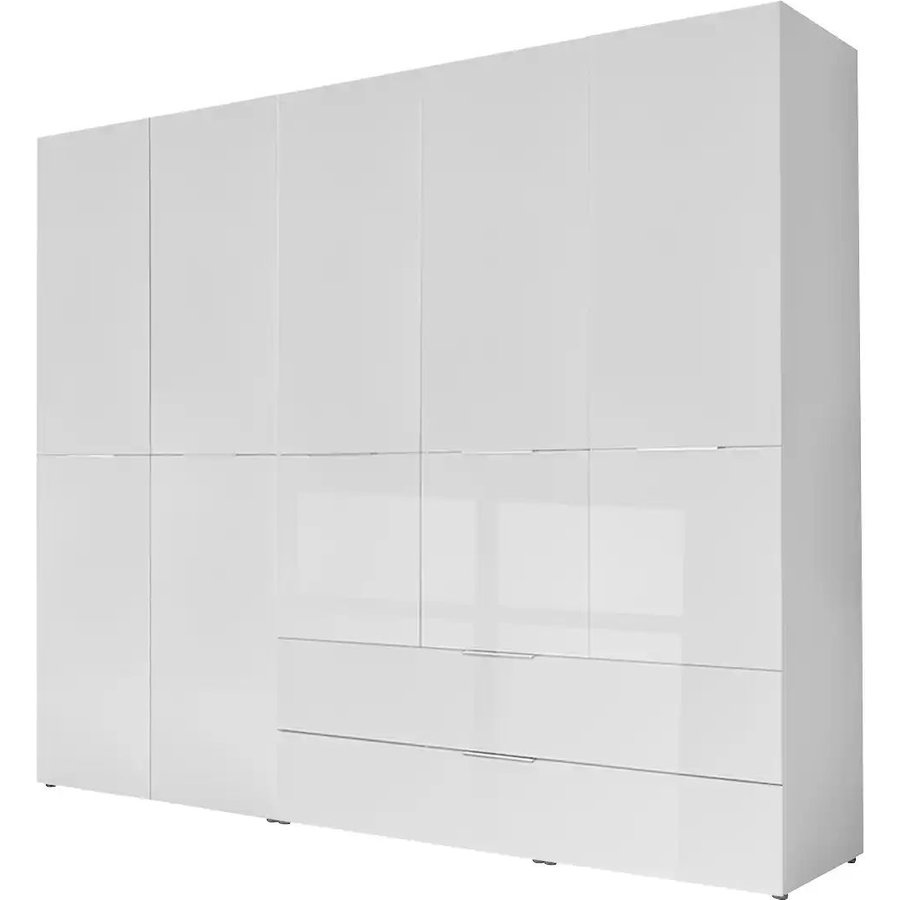 Kleiderschrank 5-türig Vitreo Neo, weiß