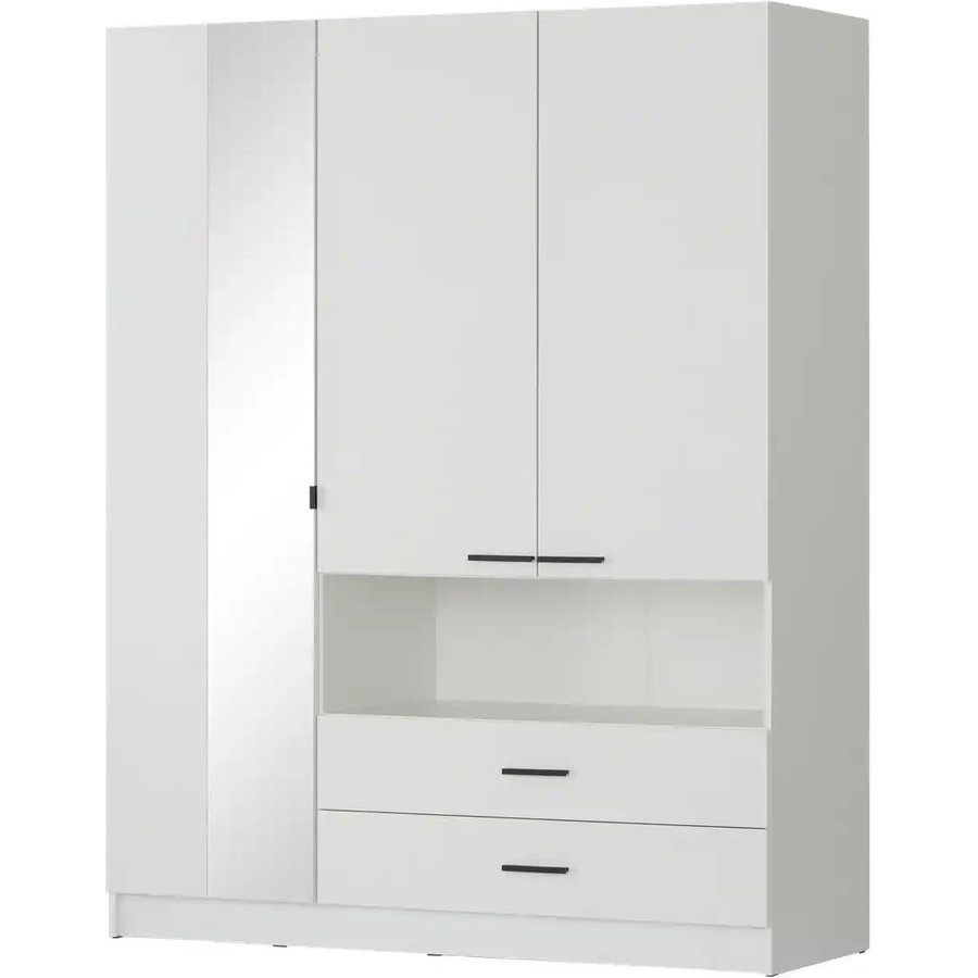 Drehtürenschrank Turyn, weiß
