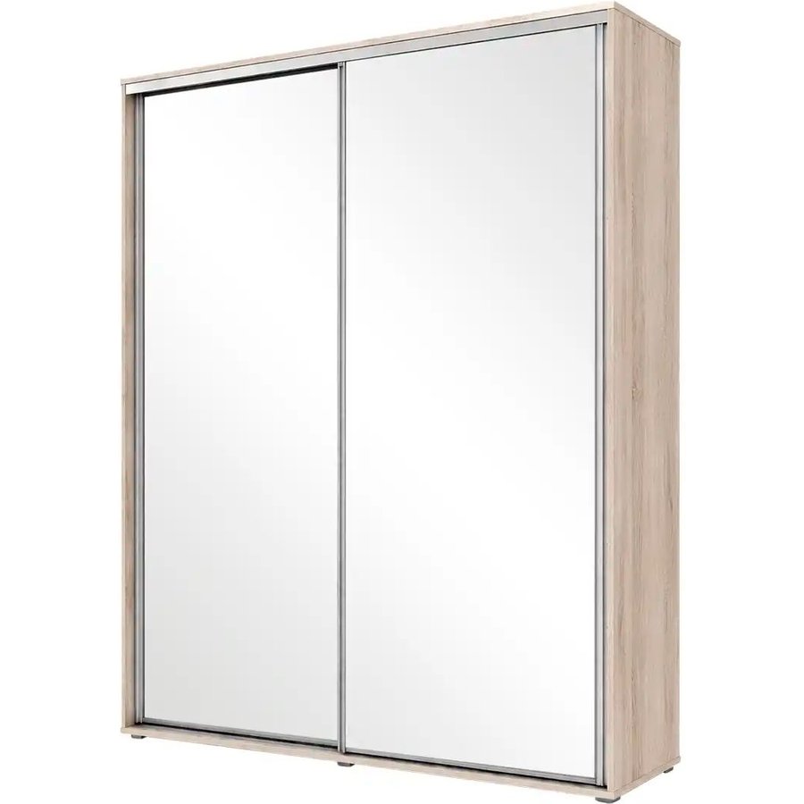 Schwebetürenschrank, holzfarben