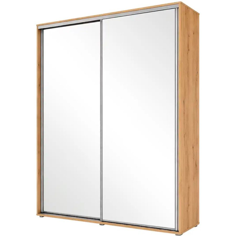 Schwebetürenschrank A1, holzfarben