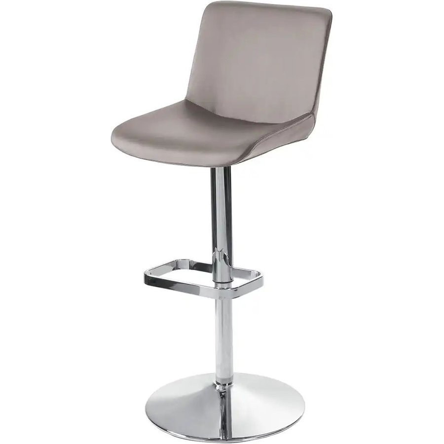 Barhocker Leder MyTina, grau