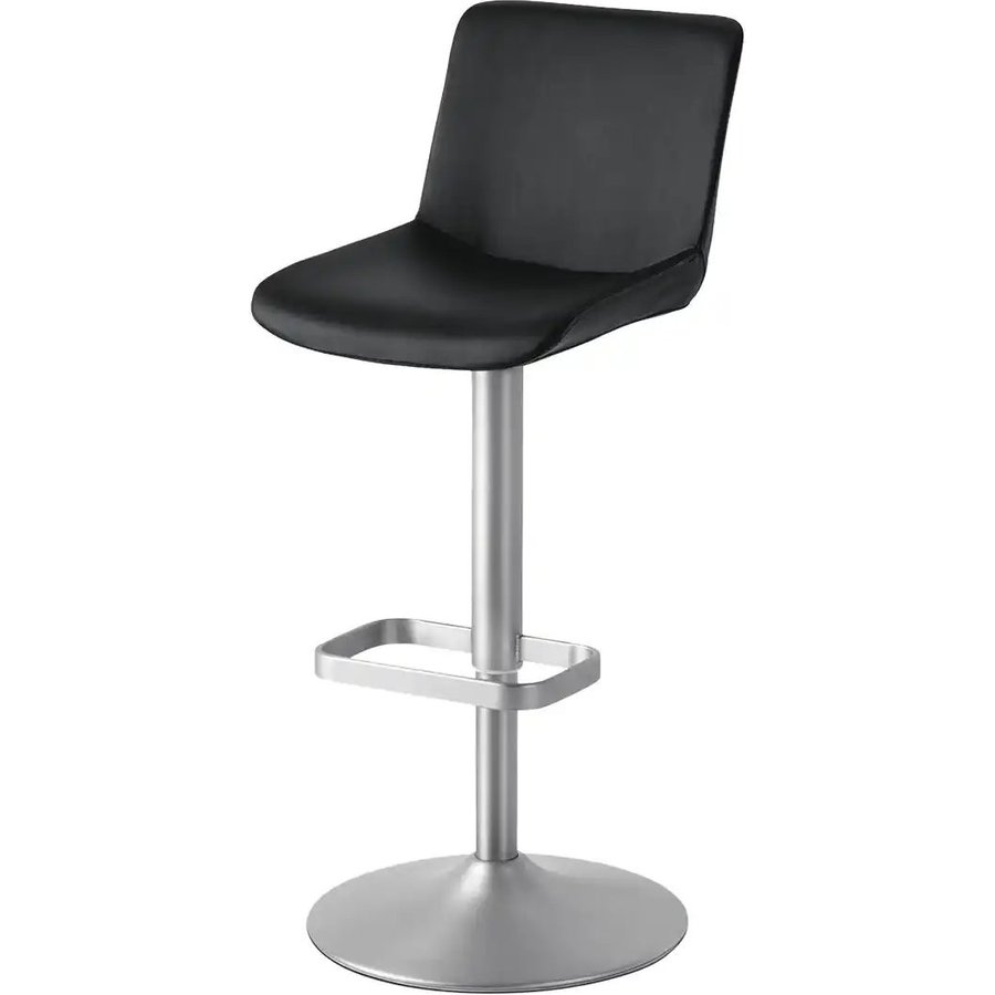 Barhocker Leder MyTina, schwarz