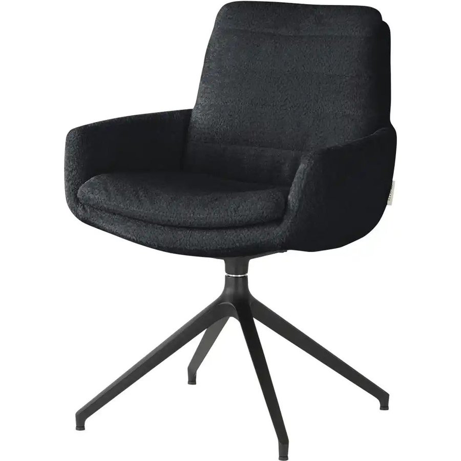 Jette Home Polsterstuhl drehbar Ferro, schwarz