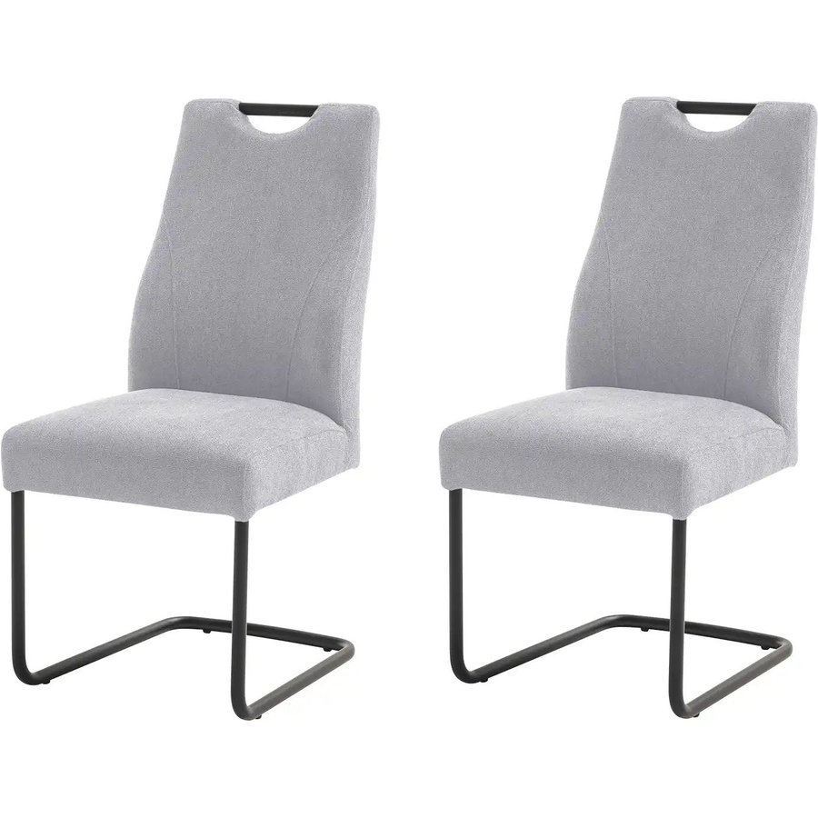 Primo Freischwinger im 2er Set Sindra, grau