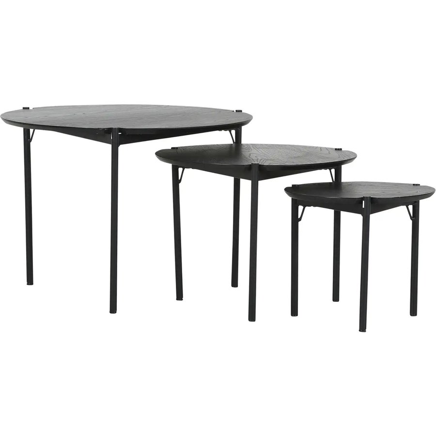 Beistelltisch 3er Set Crazy, schwarz Tische > Beistelltische > Beistelltische ohne Rollen - Höffner
