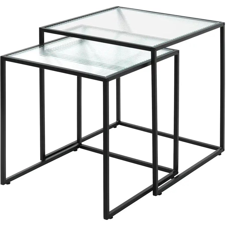 Beistelltisch 2er Set Hanau, transparent/klar