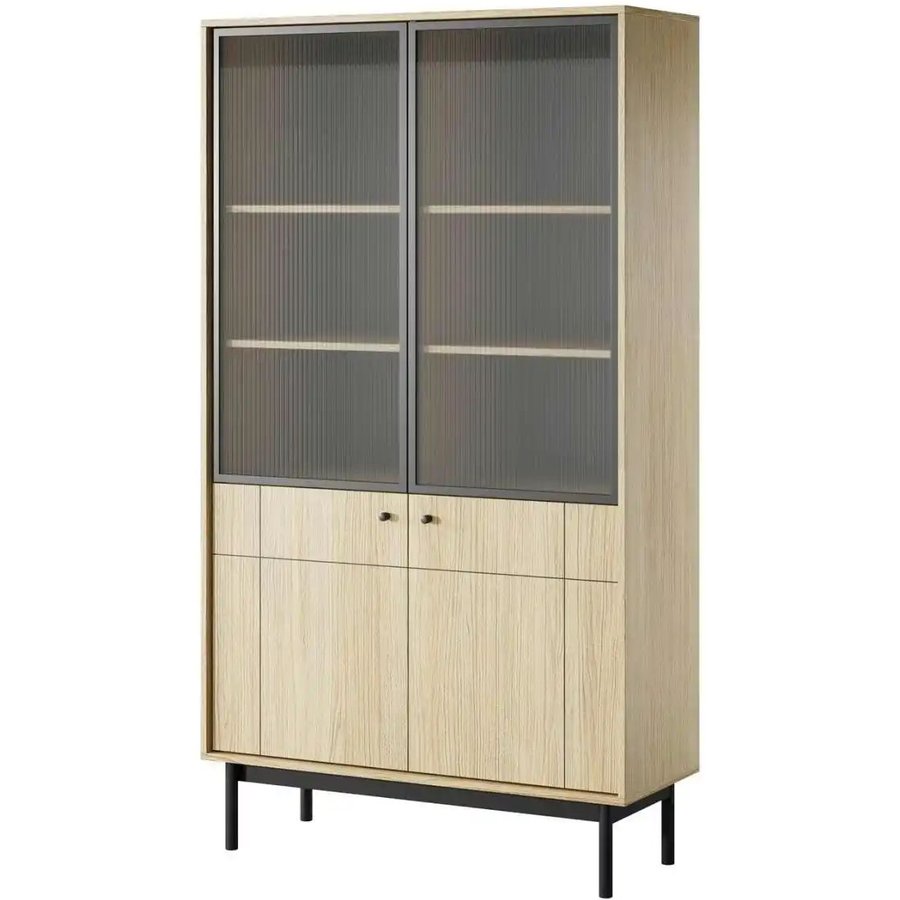 Vitrine, holzfarben