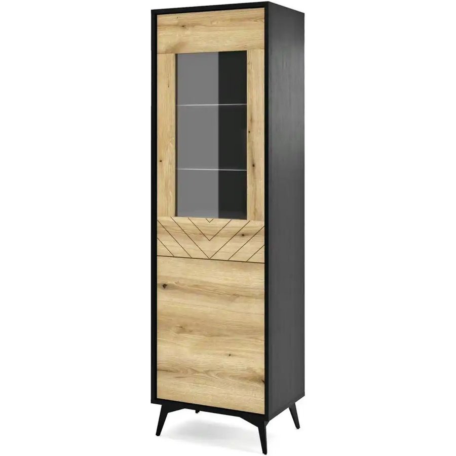 Vitrine, holzfarben