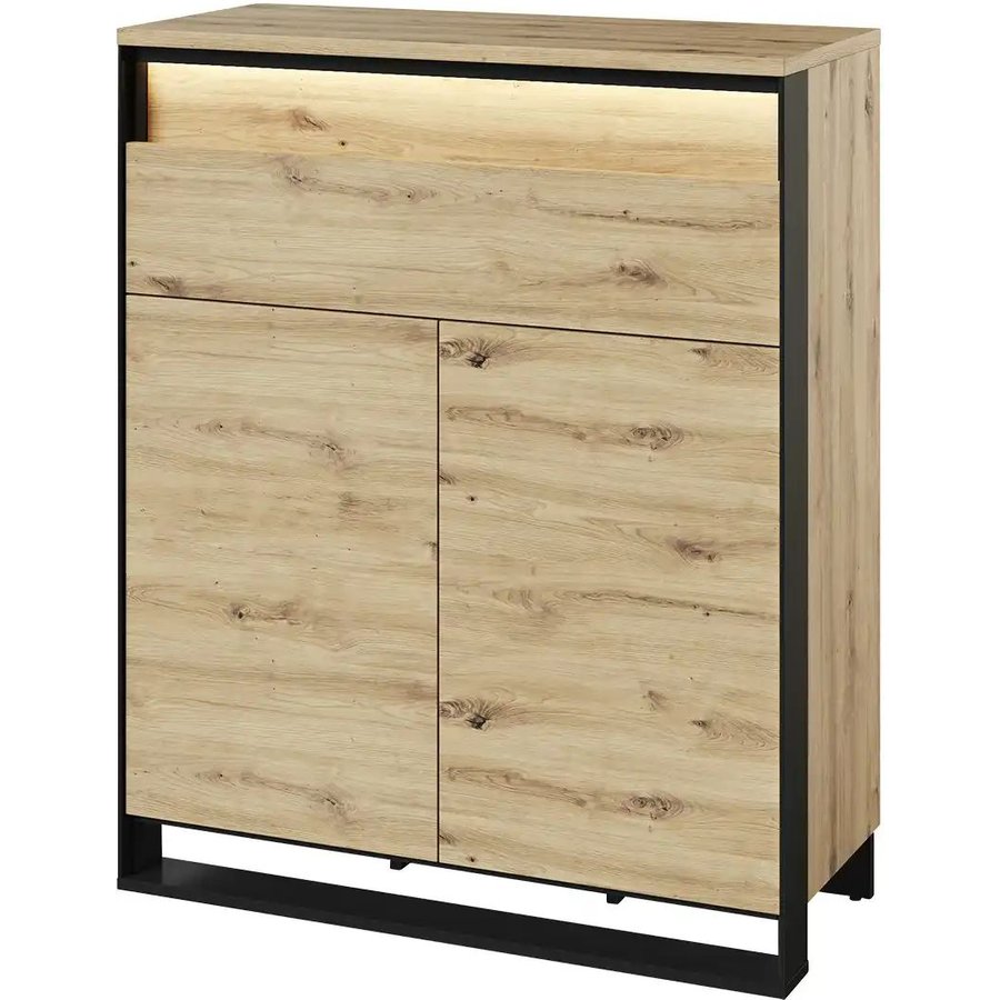 Kommode mit Beleuchtung Quorn, holzfarben