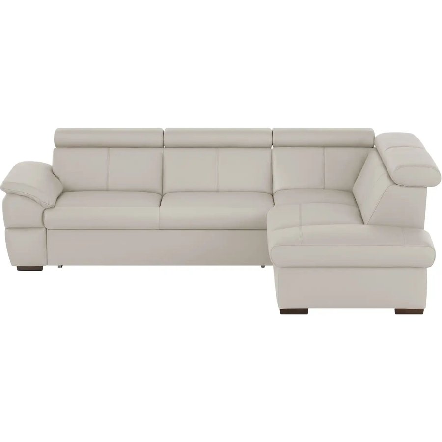 uno Ecksofa aus Echtleder Town, grau