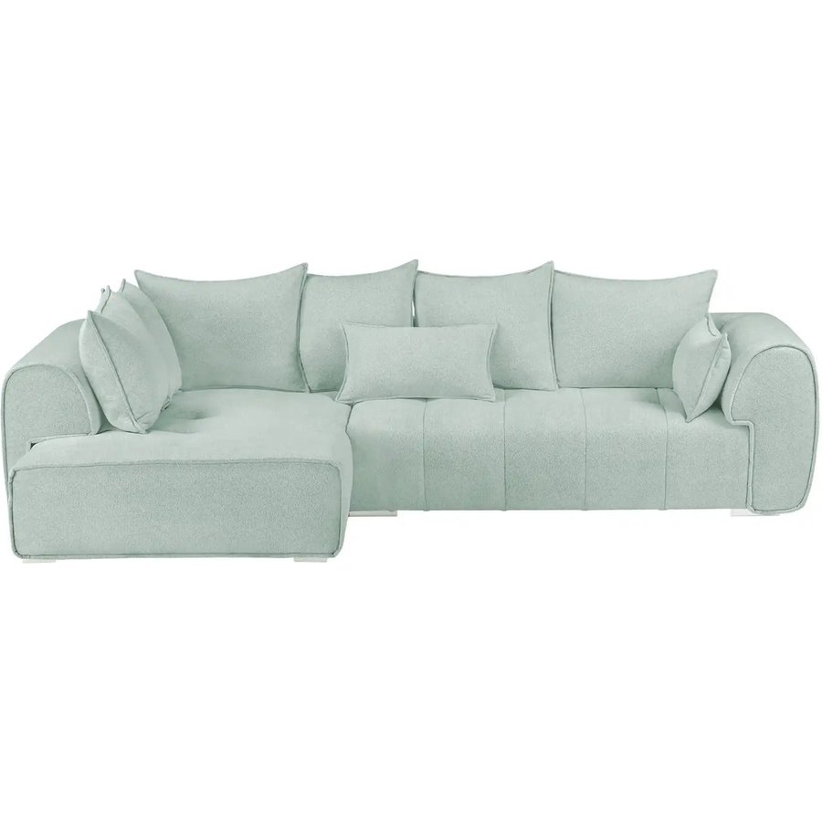 uno Ecksofa beidseitig montierbar London, grün