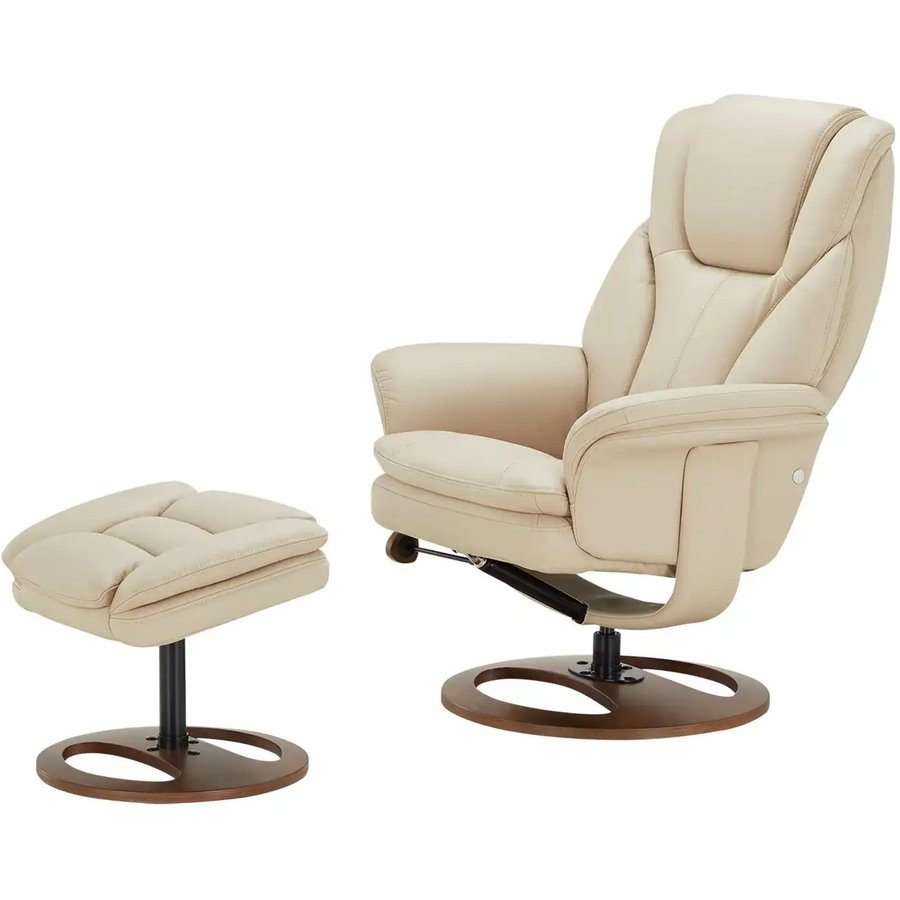 uno Drehsessel mit Hocker Frieda, creme Polstermöbel > Sessel > Relaxsessel - Höffner