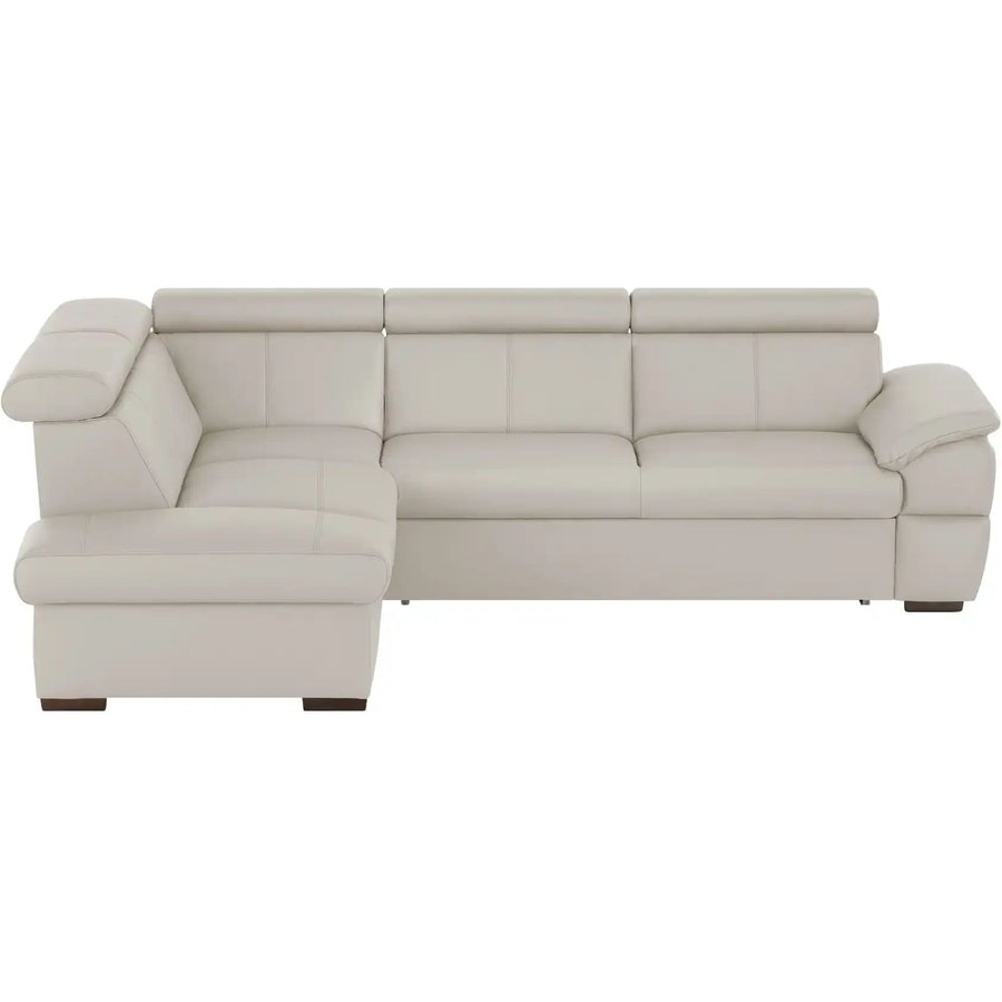 uno Ecksofa aus Echtleder Town, grau