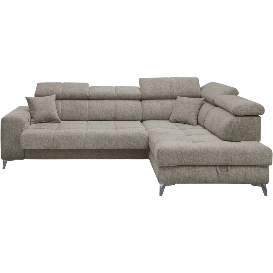 uno Ecksofa inklusive Sitztiefenverstellung Sydney, grau