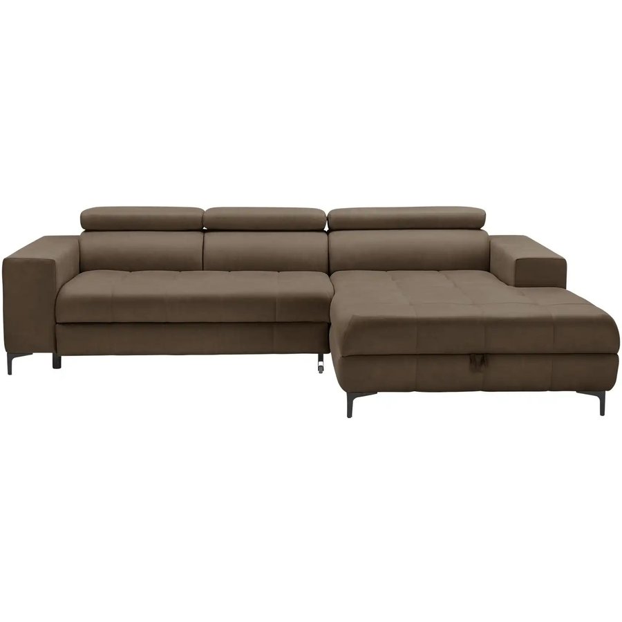 switch Ecksofa aus Mikrofaser Caro, braun