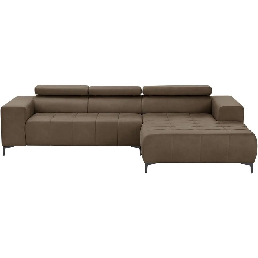 switch Ecksofa aus Mikrofaser Caro, braun