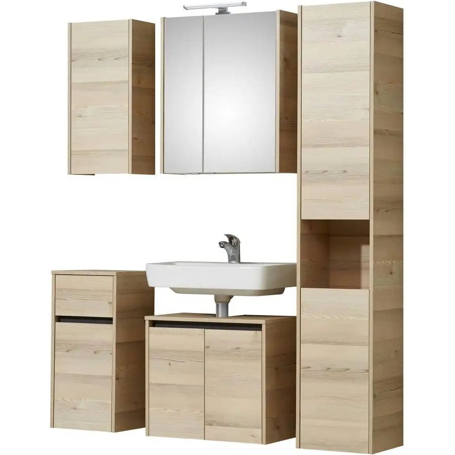 Badkombination, holzfarben