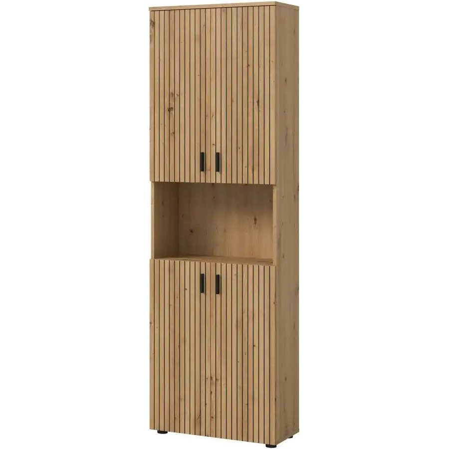 Hochschrank, holzfarben