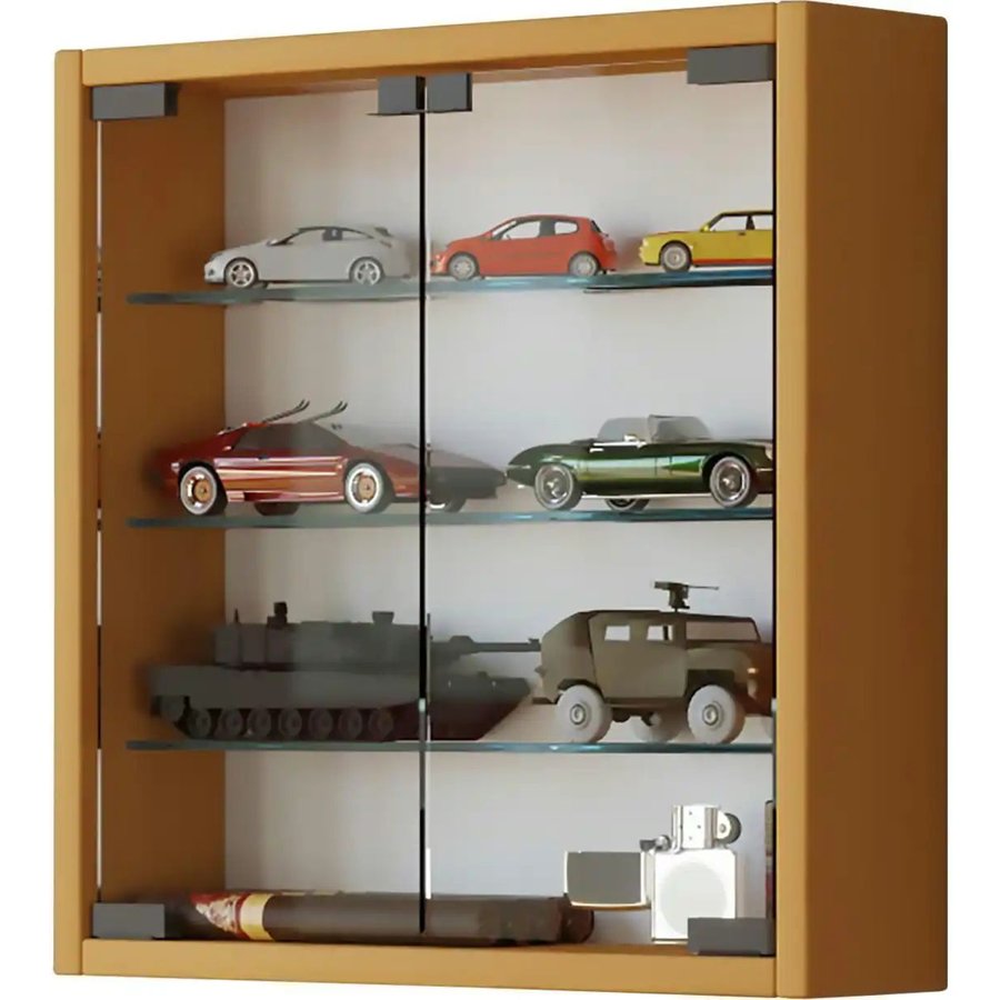 Hängevitrine, holzfarben