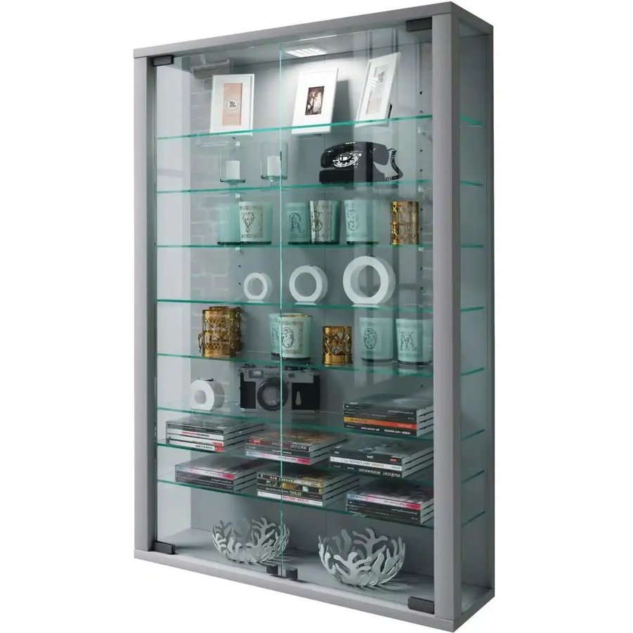 Hängevitrine, silber
