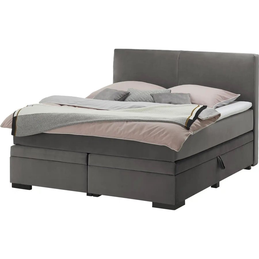 Boxi Boxspringbett mit Bettkasten Boxi Classic, grau
