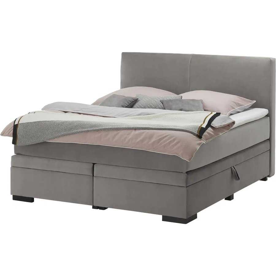 Boxi Boxspringbett mit Bettkasten Boxi Classic, grau