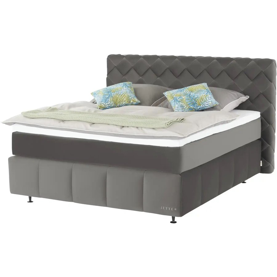 Jette Home Boxspringbett Braid, grau