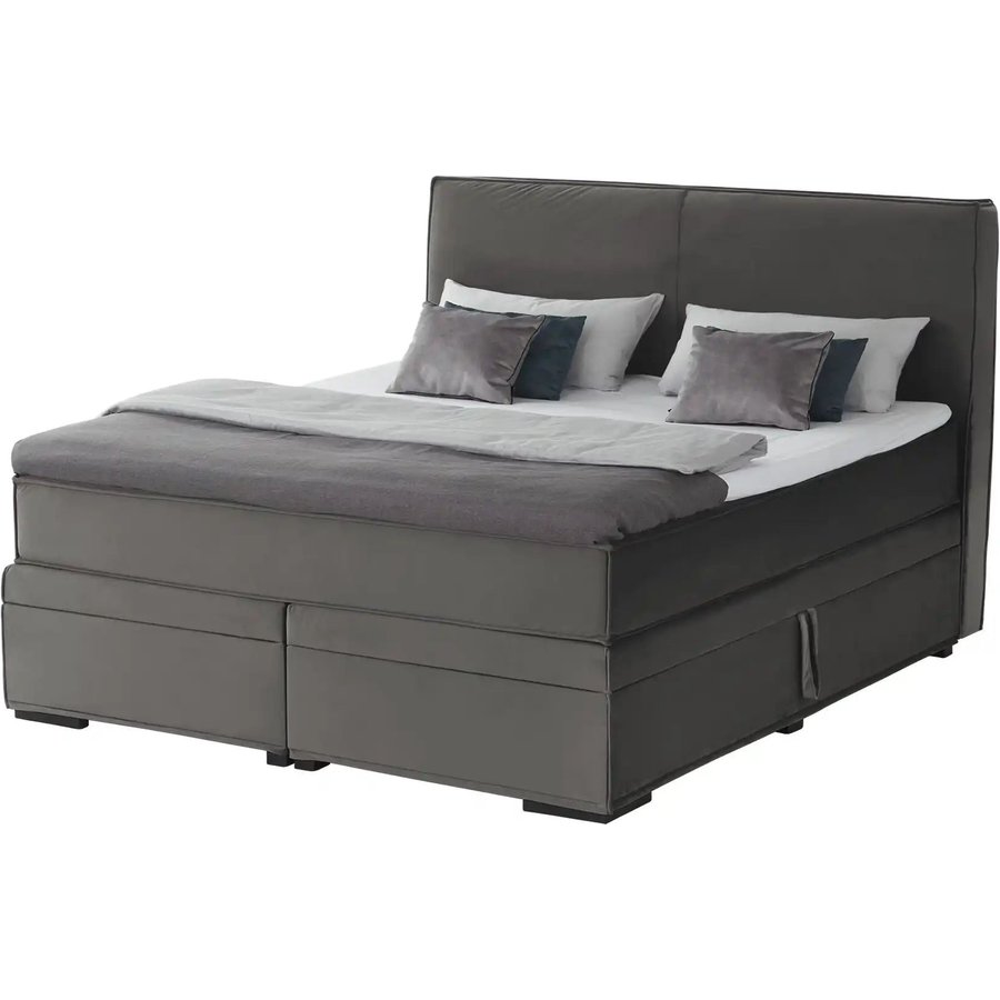 Boxi Boxspringbett mit Bettkasten Boxi Urban, grau