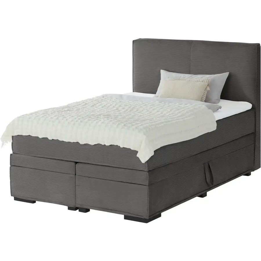 Boxi Boxspringbett mit Bettkasten Boxi Urban, grau