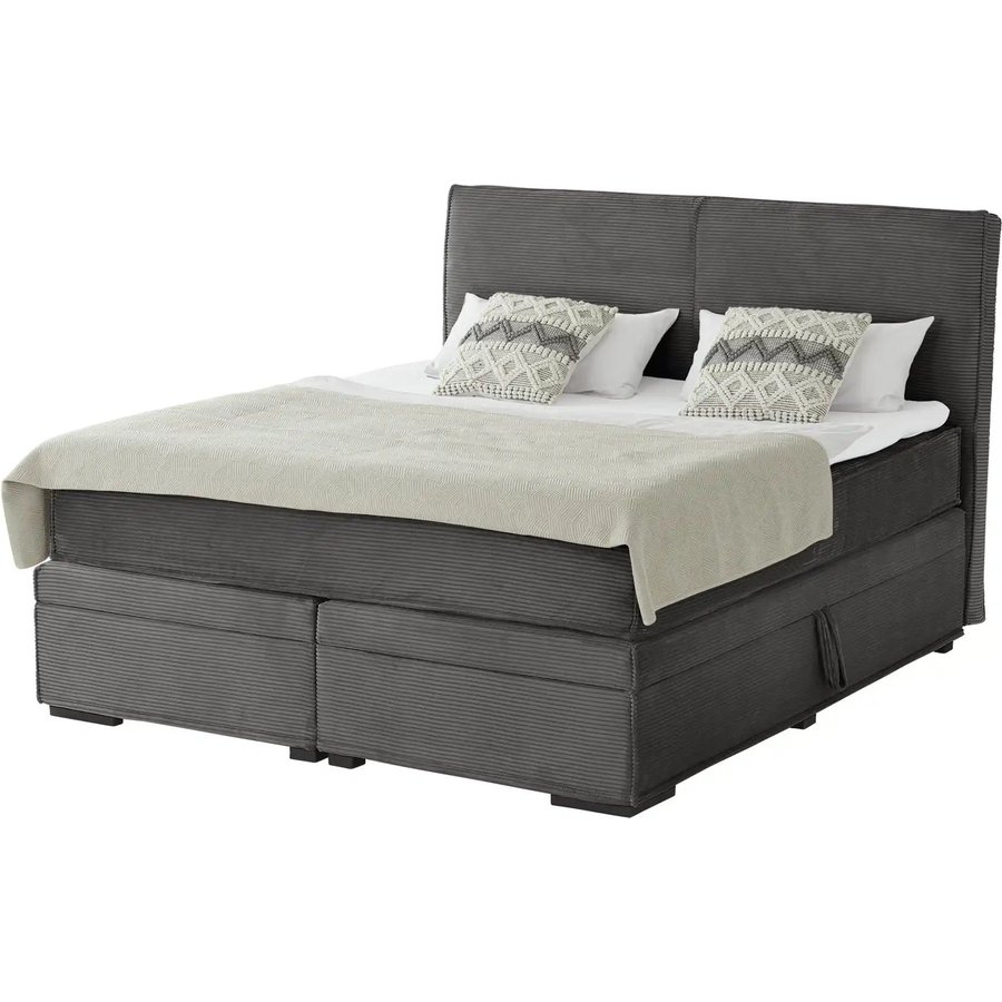 Boxi Boxspringbett mit Bettkasten Boxi Urban, grau