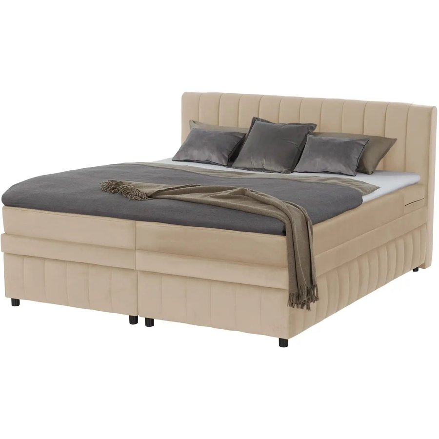 Boxbett mit Bettkasten Bruno, beige