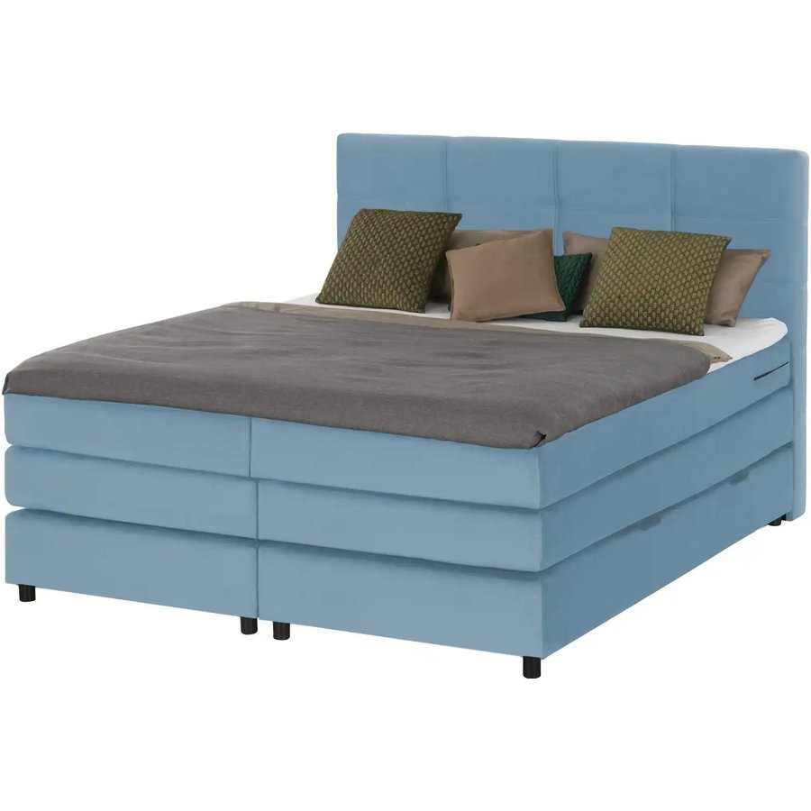 Boxspringbett Wind, blau