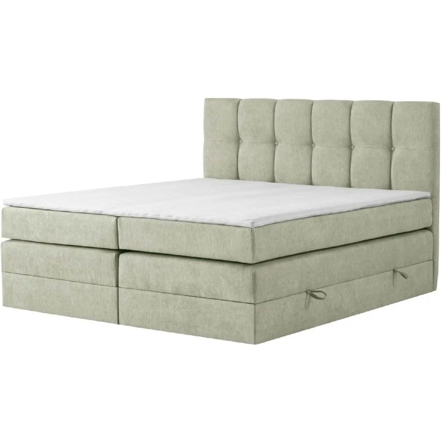 Boxspringbett mit Bettkasten Leeds, grün