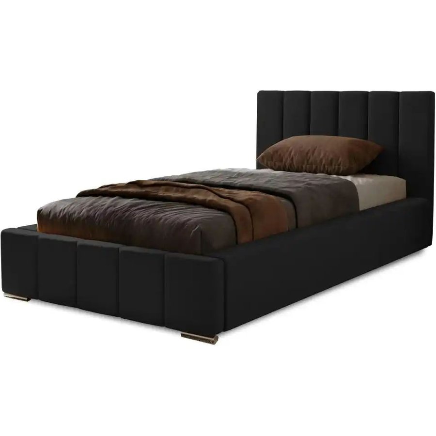 Polsterbett mit Bettkasten und Lattenrost Nero, schwarz