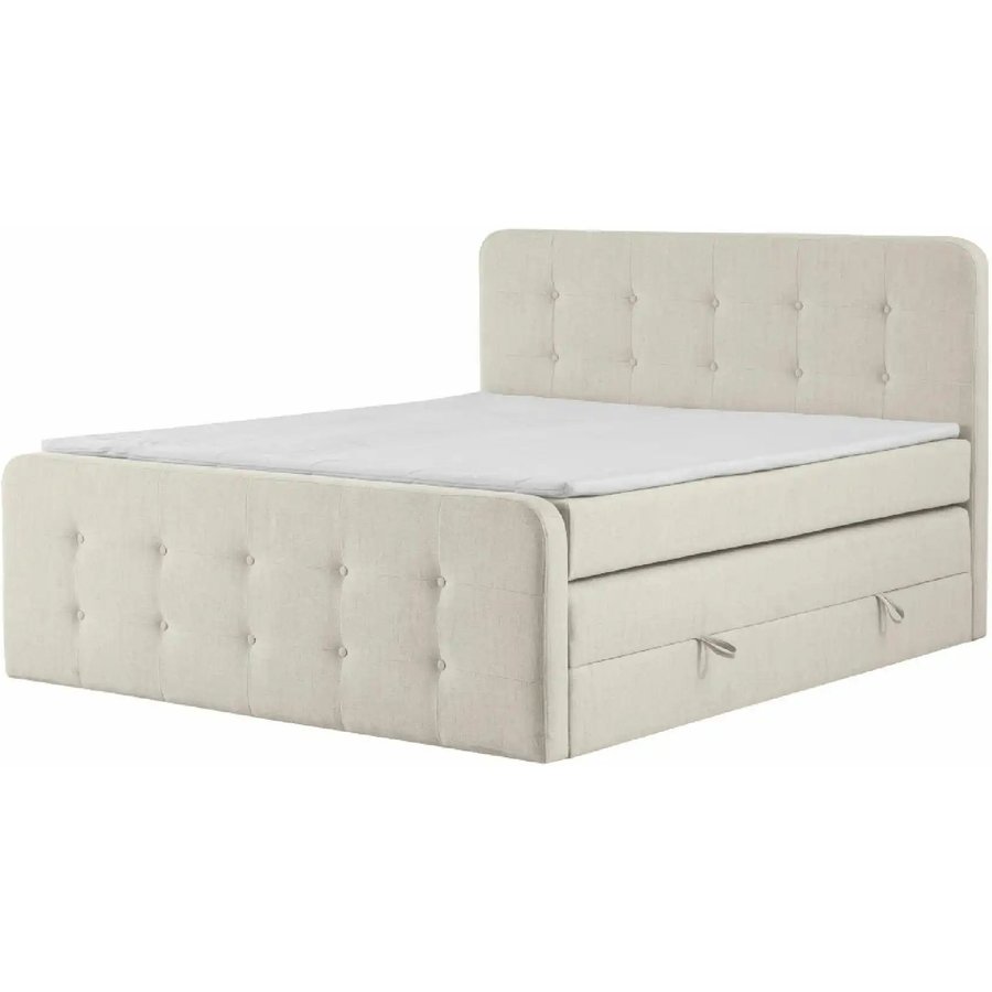Boxspringbett mit Bettkasten Neapel, creme