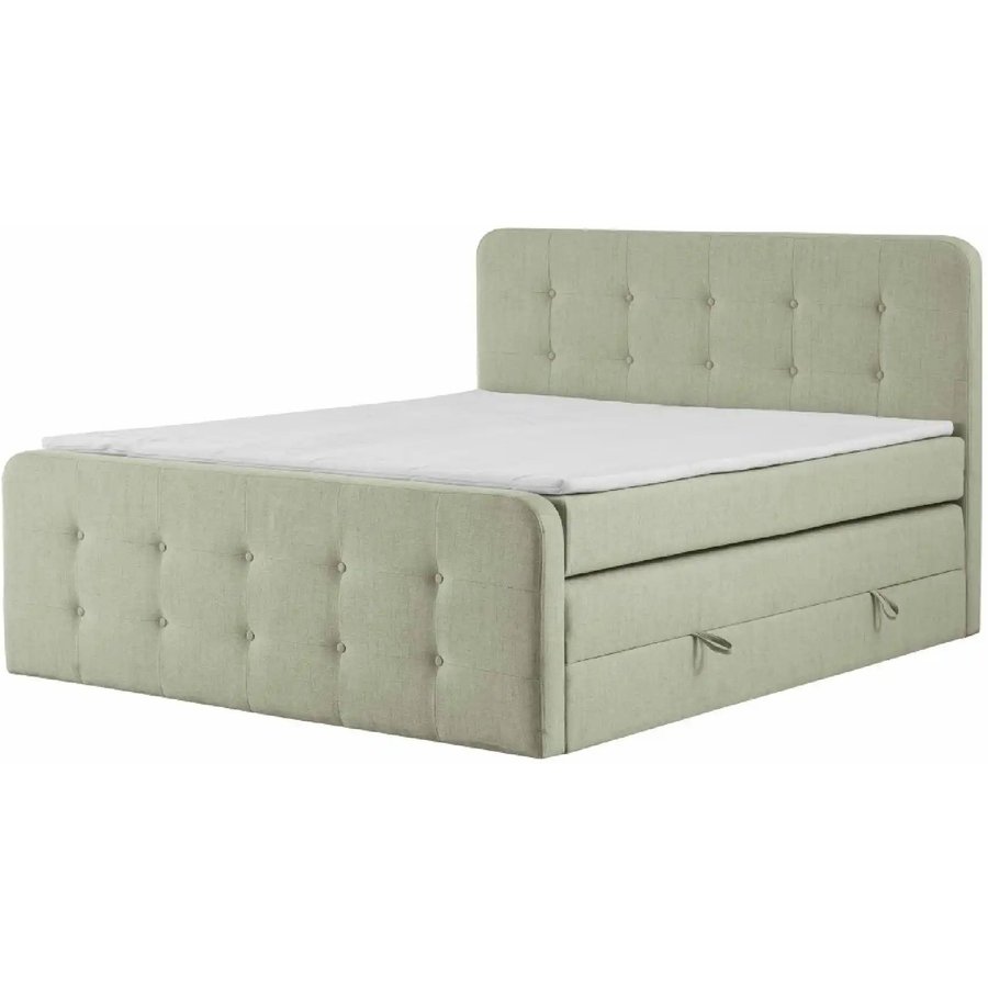 Boxspringbett mit Bettkasten Neapel, grün
