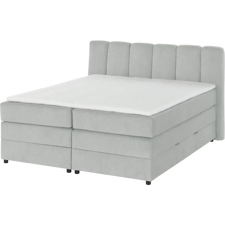 Boxspringbett mit Bettkasten Claire, grau
