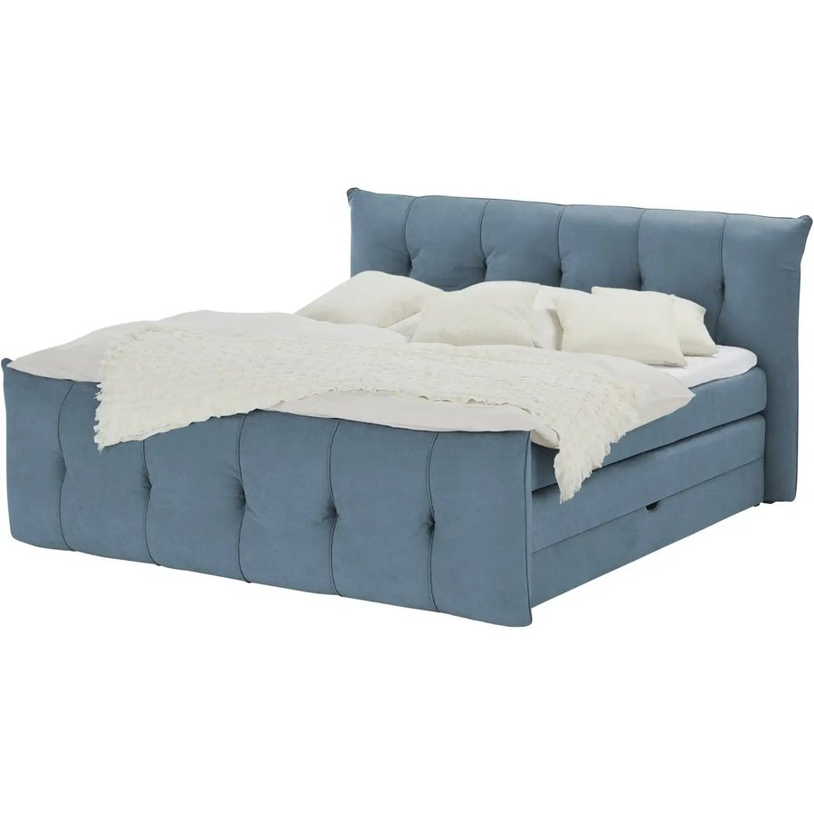 switch Boxspringbett mit Bettkasten Sofia, blau