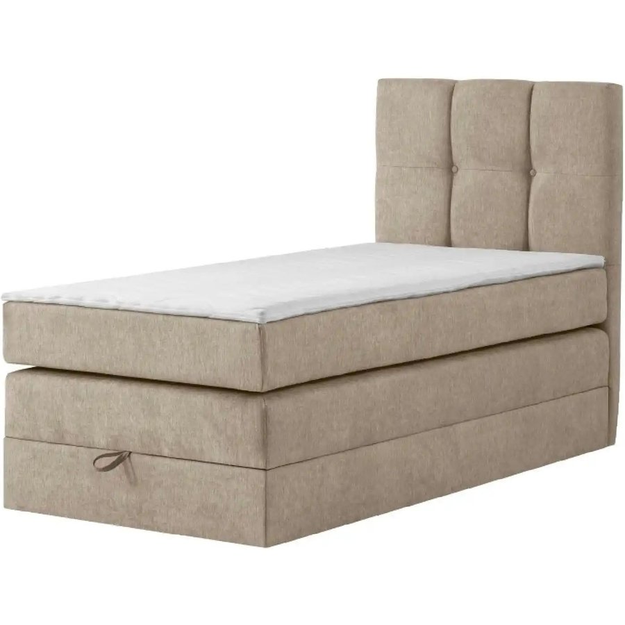 Boxspringbett mit Bettkasten Leeds, beige