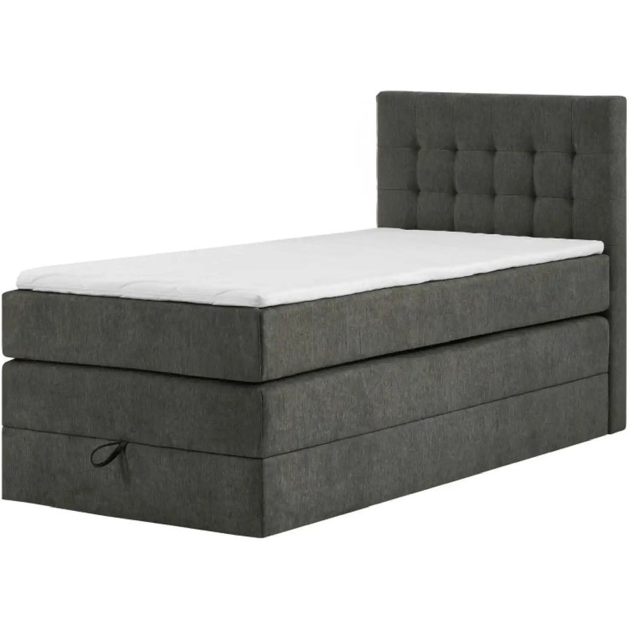 Boxspringbett mit Bettkasten Barcelona, grau