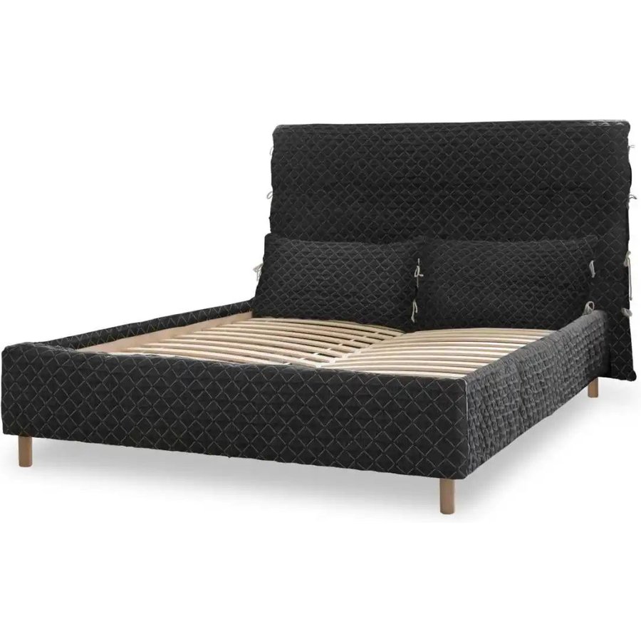 Miuform Polsterbett gemustert Sleepy Luna, schwarz