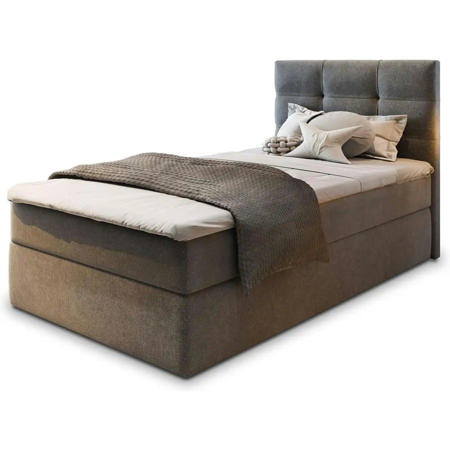 MASSENO Boxbett mit Bettkasten Glos, grau