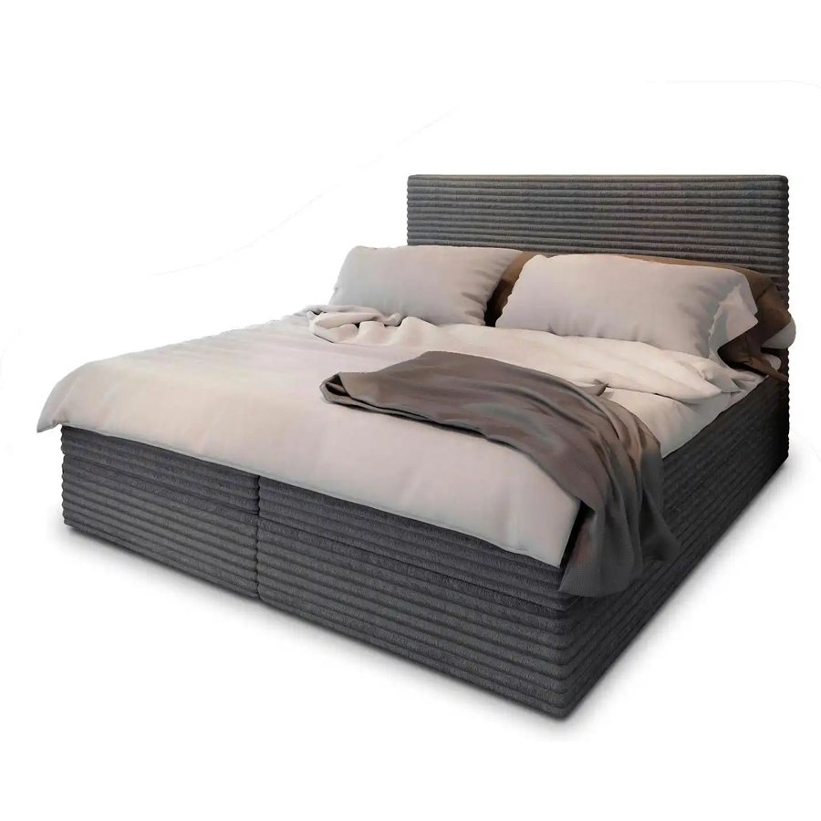 MASSENO Boxbett mit Bettkasten Pisa, grau