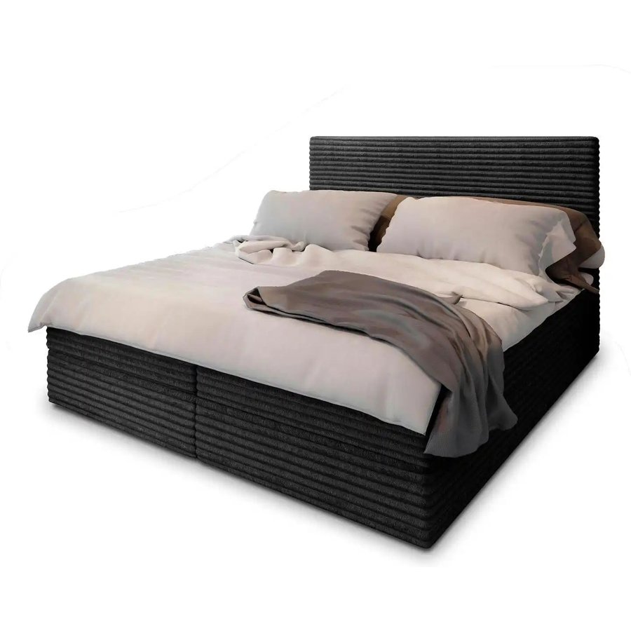 MASSENO Boxbett mit Bettkasten Pisa, schwarz