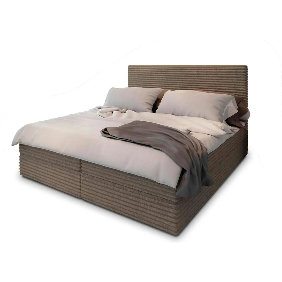 MASSENO Boxbett mit Bettkasten Pisa, braun